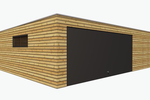 Design Holzgarage für 2 Autos 6,3x9 m 