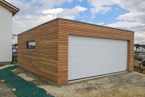 Holzgarage für 2 Autos 6,3 x 6,3 m 